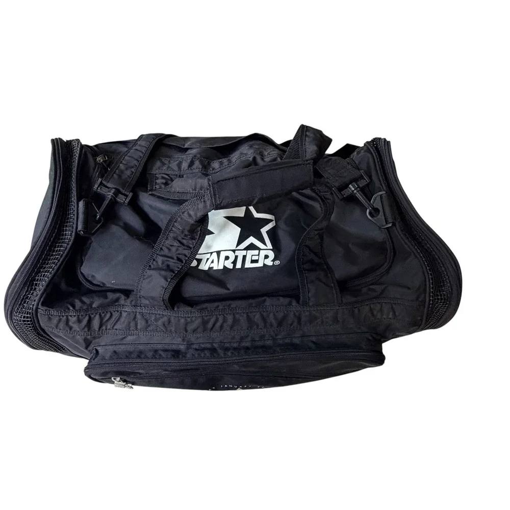 Vintage 1998 Starter Super Bowl XXXII Duffel Bag Black Crown Royal NFL San Diego
